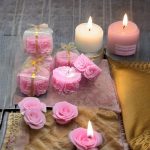 rose candle for diwali